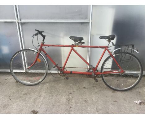 A VINTAGE RED TANDEM 