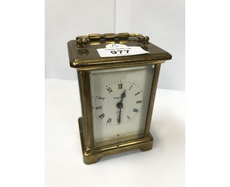 A BRASS CASED FRENCH DUVERDREY &amp; BLOQUEL CARRIAGE CLOCK 