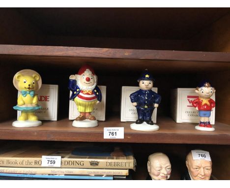 FOUR BOXED WADE NODDY CERAMIC FIGURES, 'MR PLOD', 'NODDY', 'TESSIE BEAR' AND BIG EARS' 