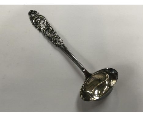 A CONTINENTAL .830 GRADE SILVER LADLE, WEIGHT 29.8G 