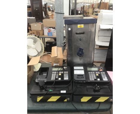 TWO CASIO CASH REGISTERS WITH THERMAL ROLLS AND A LINCAT WATER HEATER IN WORKING ORDER 