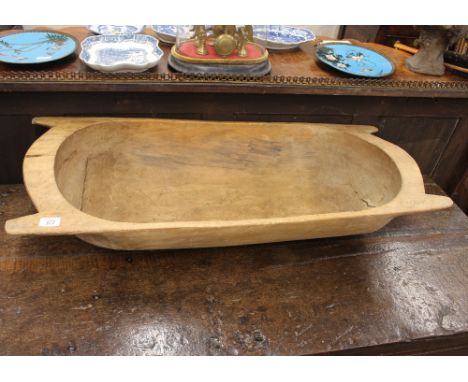 An Antique rustic wooden dough trough, 97cm long