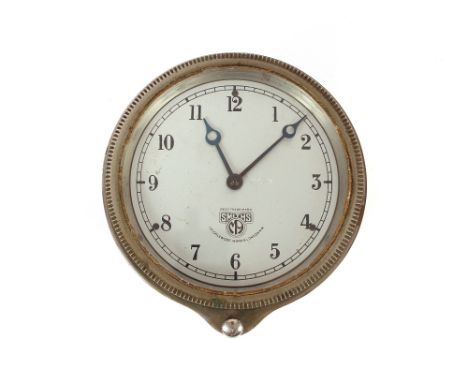 A Smith's chrome cased dashboard clock, 10cm dia.