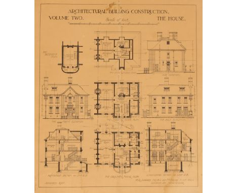 A pair of architectural prints, circa 1921