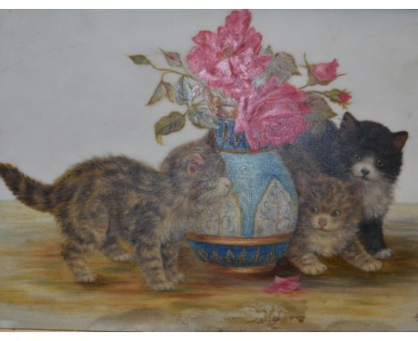 Bessie Bamber, a painted opaque-glass panel