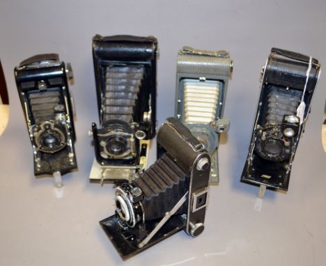 Kershaw Raven C1947 Folding Bakelite camera. Vintage Ensign Selfix-320 Camera. 105mm Ensar Anastigmat. HOUGHTON Butcher Ensig