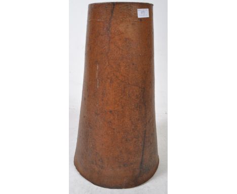 A 20th century glazed terracotta rhubarb forcer. The rhubarb forcer of tapered cylindrical form. AF Measures approx: 56x33cm