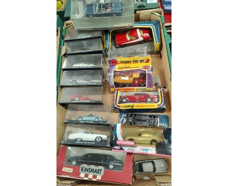 Corgi 007 Aston Martin, Corgi Rolls-Royce Corniche 279, Starsky &amp; Hutch Car (box damaged, character missing) and 007 case