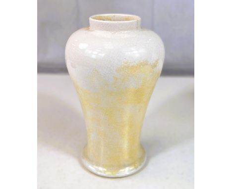 A Ruskin baluster shaped vase, stamped to base, 1913, ht. 16.5cm (crazing, minor chips) 