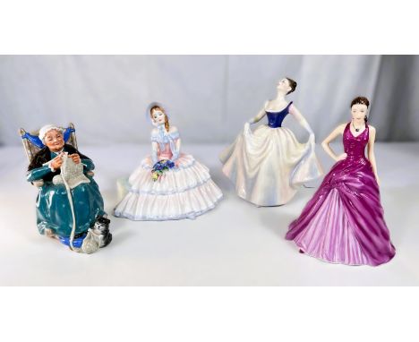 Royal Doulton: five ceramic figures 'Twilight' HN 2256, 'The Old Balloon Seller' HN 1315, 'Daydreams' HN 1731, 'Lisa' HN 2394