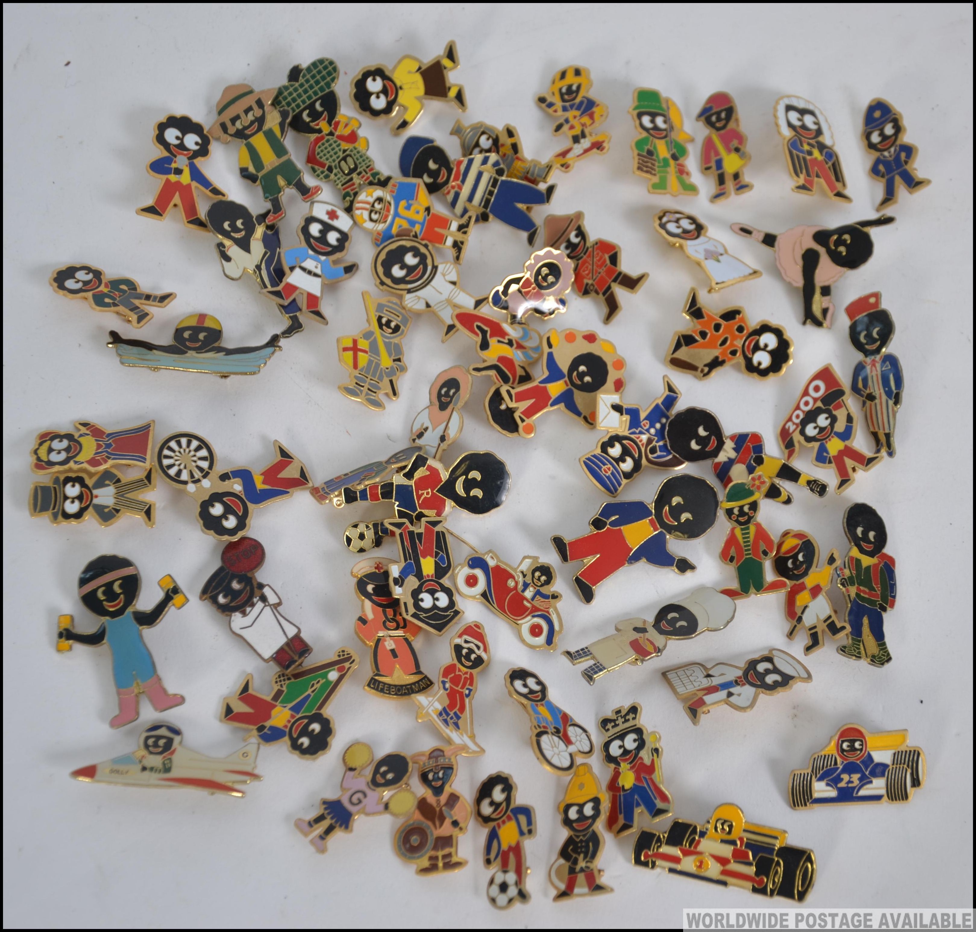 An excellent collection of enamel badges Robertsons gollies