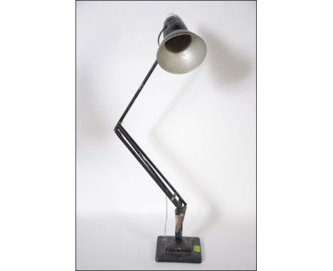  Herbert Terry 2 step square base anglepoise Industrial desk lamp with pendant shade