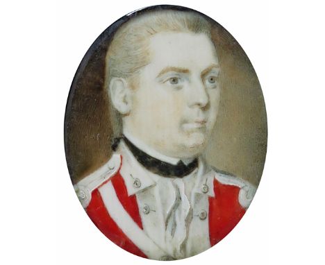 λ English School late 18th Century Miniature portrait of Captain James George Prosser of the Royal Marines, d. 25th February 