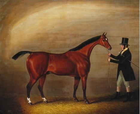 Samuel Spode (act.1825-1858) A bay hunter and a gentleman Signed and dated 1847 Oil on canvas 64 x 76cm; 25 x 30in Provenance