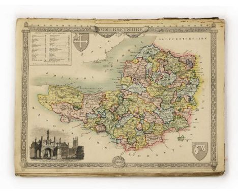 1- Moule: Moule's English Counties: Somersetshire, 1838, new edn. Title page, full text Plus 4 hand-coloured maps: Somersetsh