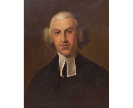 19th Century School - oil on canvas - Portrait of a Cleric, unsigned, 59cm x 49cm, in gilt frame