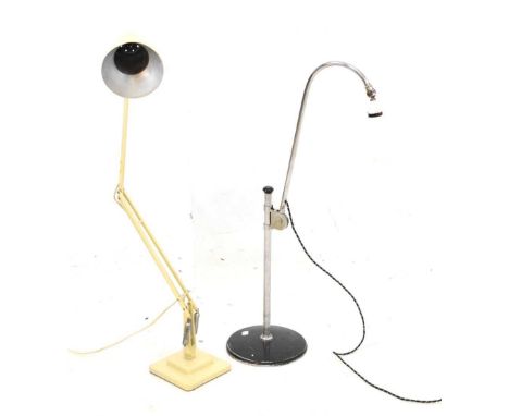 Vintage cream 'Anglepoise' type lamp, and a 'Bestlite' lamp with later replacement shade (2)