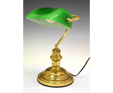 Reproduction Banker's desk lamp, 37cm high