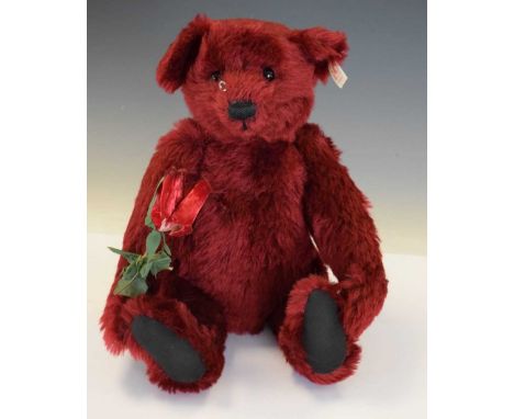 Steiff teddy bear - Red Rose with growler 03280/665844, 39cm high