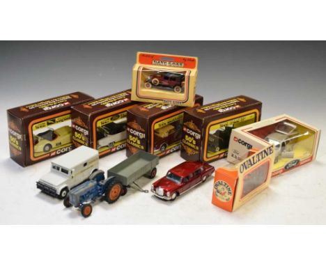 Mixed group of diecast model vehicles to include; Corgi 'Cars of the 50's', Corgi Classics, Britains, Lledo etc