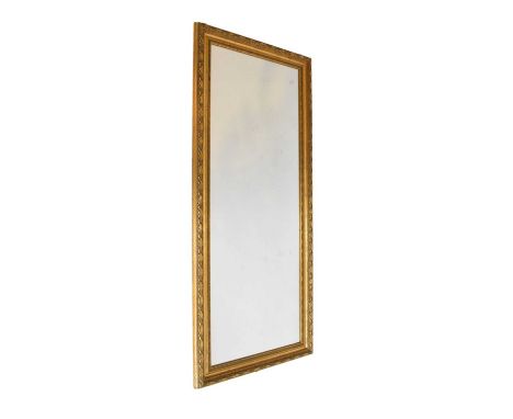 Large rectangular gilt mirror, 135cm x 56cm 