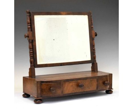 Regency mahogany dressing mirror, 53.5cm x 53cm high