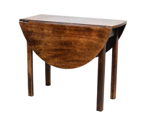 George III fruitwood gate leg table, 88cm x 71cm high