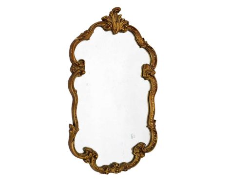 Reproduction Oval giltwood wall mirror, 60cm long