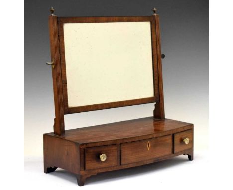 George III mahogany dressing mirror, 45cm x 48cm high 