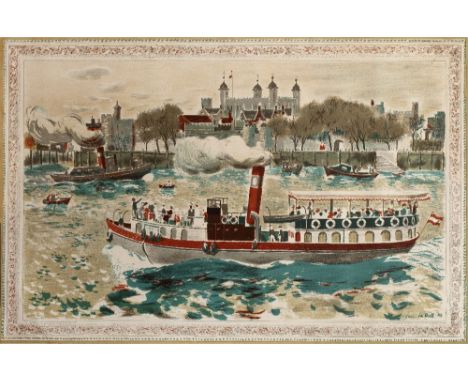Edwin La Dell (1914-1970)  'The Tower of London' lithograph, dated 1946 for School Prints by Baynard Press, London, unframed 