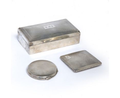 Silver box silver cigarette case and compact  (3)