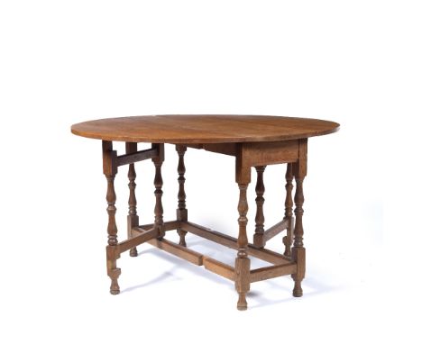 Attributed to Heals  gate-leg table, oak  132cm wide x 75cm high x 122cm deep when extended 