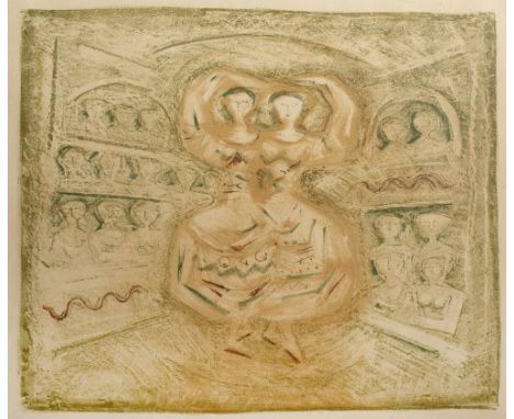 Massimo Campigli (1895-1971) 'Danzatrici' lithograph in colours signed and dated '65' in pencil lower right  47cm x 54.5cm 