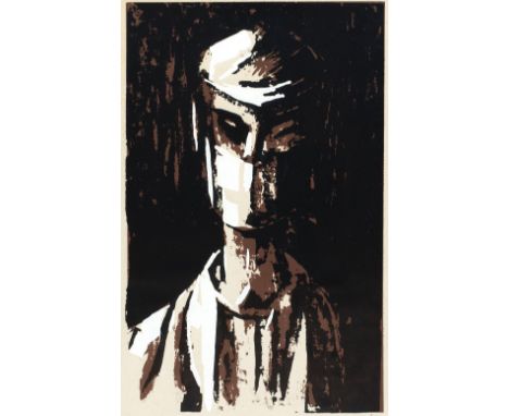 Gill Harman (Contemporary)  'Surgeon III' limited edition silkscreen  signed and dated 1973 and numbered in pencil 3/34 lower