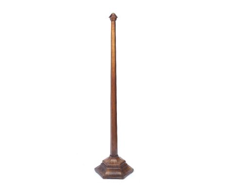 Art Deco standard lamp walnut 154cm high