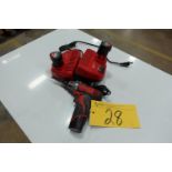 MILWAUKEE CORDLESS DRILL W/ 2 CHARGERS