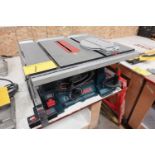 BOSCH 4000, 10” TABLE SAW W/ BOSCH FOLDING SAW STAND, MODEL TS1000