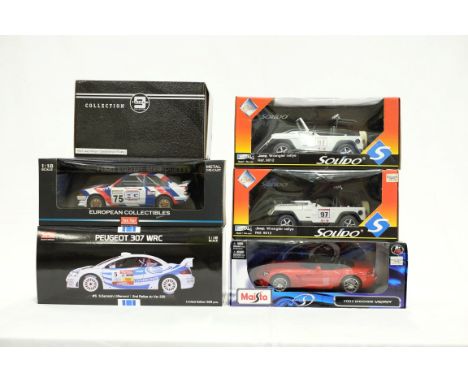   Assorted 1:18 Scale Car Models x 6  