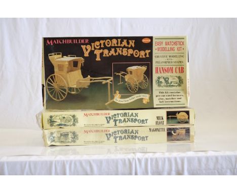   Victorian Transport Match Stick Model Set x 3  