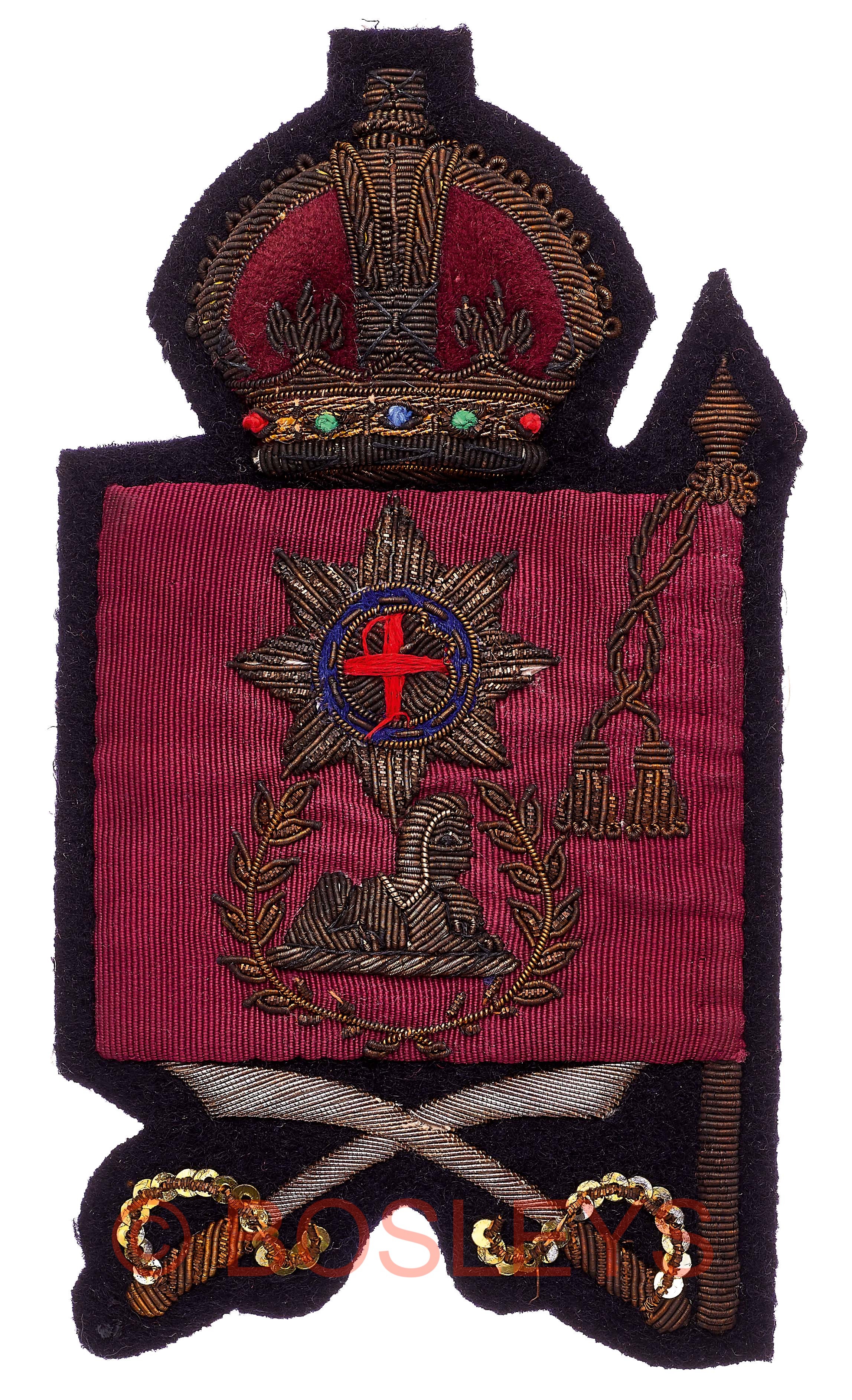Coldstream Guards Colour Sergeant’s rank badge circa 190152.A good