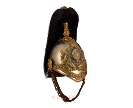 North Somerset Yeomanry Cavalry Victorian Officer’s 1847 “Albert” pattern helmet.A fine and scarce example worn by the Regime