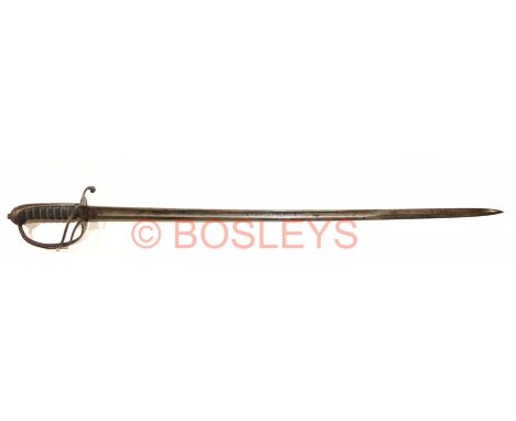 Victorian 1st Essex Artillery Volunteers Officer’s Sword.The slightly curved blade with etched decoration bearing a field gun