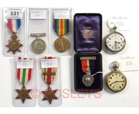 Selection of British Campaign Medals.Comprising: 1914/15 Star, British War Medal, “12340 PTE R. BELCHER DURH L.I.”... Victory