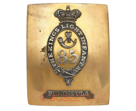 85th (Bucks Volunteers) (The King’s Light Infantry Regiment) Officer’s shoulder belt plate circa 1821-40.A good scarce exampl