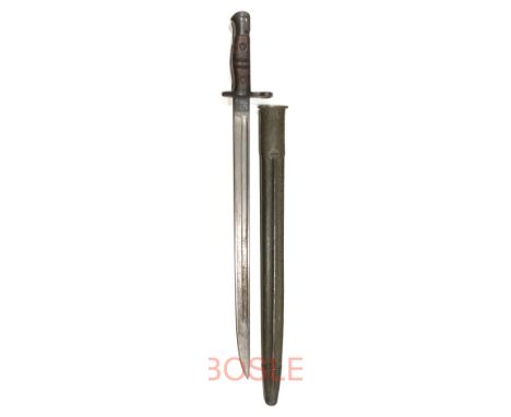 WW1 1913 Pattern US Remington Bayonet.This example with 1917 to the blade. Housed in its scabbard.