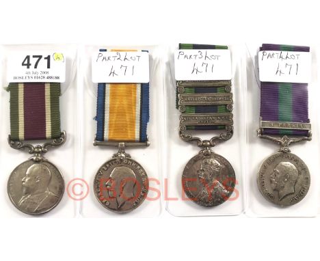 Indian Army Officer’s 21st Mule Corps Group of Four Medals.Awarded to “JEMDR BENARIS KHAN 21 M. CPS”. Comprising: Tibet Medal