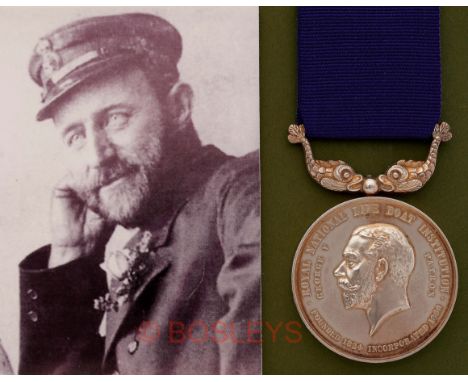 Royal National Lifeboat Institution Silver Medal For Brooke, Isle of Wight 1916.Awarded to “BENJAMIN JACOBS VOTED 11TH FEBRUA