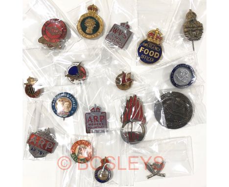 Selection of WW2 Home Front Lapel Badges etc.An interesting selection including: On National Service Blawknox. ... Women’s La