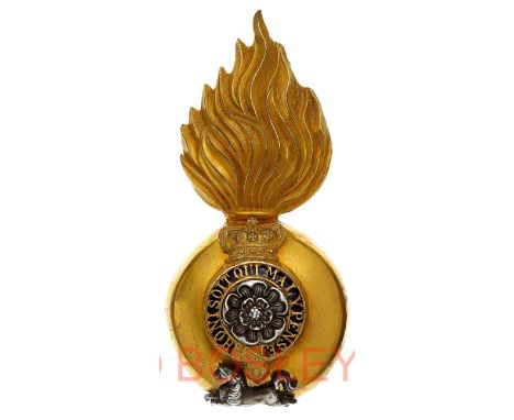 Royal Fusiliers (City of London Regiment) Victorian Officer’s glengarry grenade circa 1881-96.A fine scarce example. Gilt fla