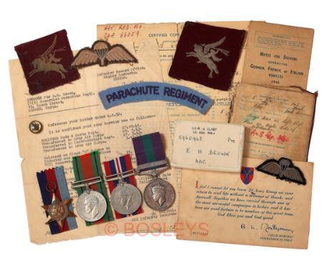 WW2 Parachute Regiment Liberation of Norway, Asia Group of Medals, Badges and Ephemera.Awarded to “5960968 PTE E.H. BROWN AAC